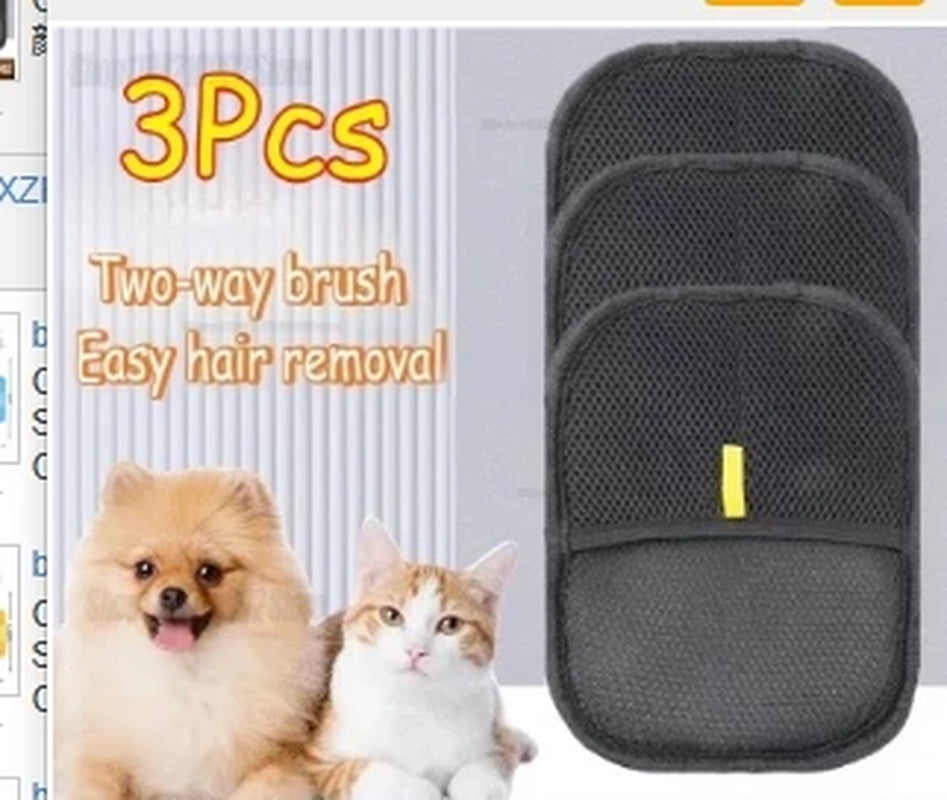 2 in 1 Pet Hair Removal Mitts for Cats Dogs Static Brush Pet Hair Remover Brush Removing Dog Cat Hair from Sofa Carpet Supplies
